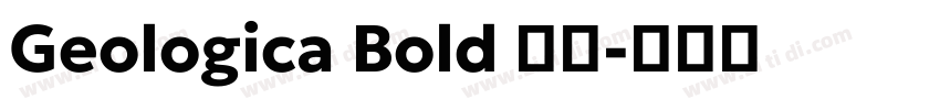 Geologica Bold 粗体字体转换